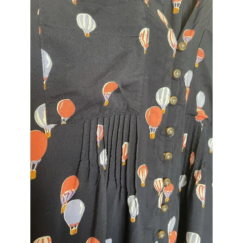 MAEVE BY ANTHROPOLOGIE SLEEVELESS NOVELTY PRINT HOT AIR BALLOON BLOUSE SZ XS - Picture 6 of 14